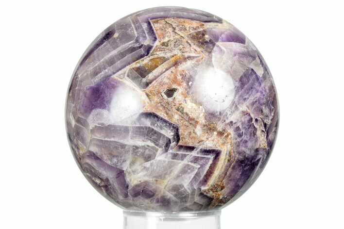 Polished Chevron Amethyst Sphere - India #359820